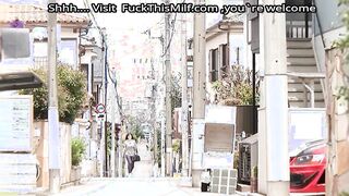 Busty milf Rie Tachikawa tries young cock in her furry pussy