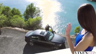 VIXEN College bimbos Sybil stays with a married couple abroad