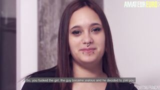 CASTING FRANCAIS Big Jugs Canadian Sabrina C Takes It Rough