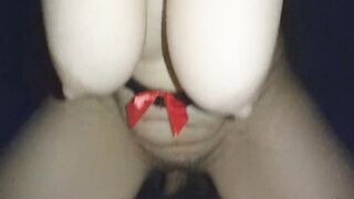 Cute 18 Tight Cunt Leaking Cum While Ride