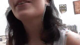 Freaky German skank with an pretty body gets her mouth filled