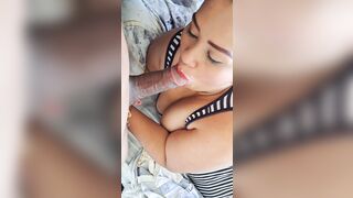 I record stepmom while she blows my rough penis, how yummy it makes it (point of view)