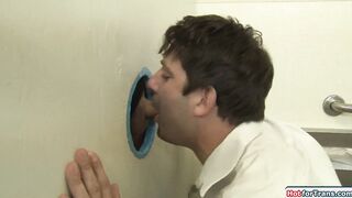 Big tits shemale Tori Mayes gloryhole bj