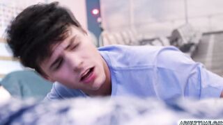 Twink Asher Day deepthroat Christian Wilde hairy dick