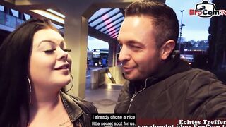 Fat german slut outdoors pick up inside train station berlin