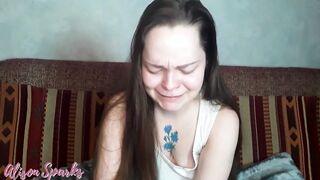 Ugly weeping, sniffling and sucking off my nose