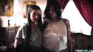 Sizzling 3some of lesbians Spencer and Mona