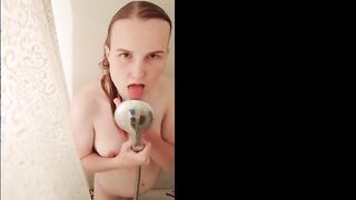 Cutie 18 yo taking a shower
