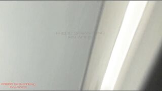 Sister gets her butt broken by brother into the restroom