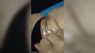 Pov finger bang my unshaven snatch