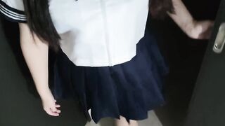 Receive naughty services from adorable girls inside uniforms at an underground store into Japan.