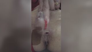 Nicole DuPapillon UK's Longest Labia - close up cunt play
