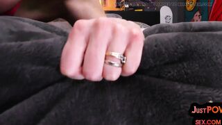 pov bosomy cougar inside panties talks filthy and ride BFs penis