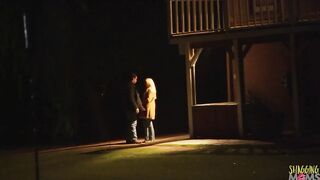 Her body is twisting and turning as the dude thrusts his penis