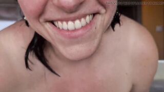 Czech big titted amateur bbw MILF play with her long titties into whirpool