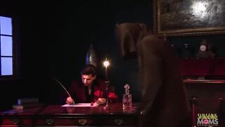 To help her favorite medieval writer big titted MILF dresses like