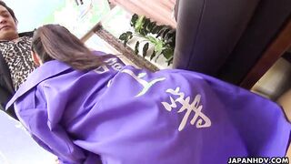 Japanese dark hair, Sara Yurikawa sucks dick, uncensored