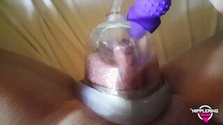nippleringlover turned on MILF pumping pierced vagina, masturbating finger fucked long cunt, pinching intense pierced nipples
