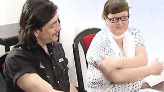 Big Titted bushy grandma gets her fat booty fuck for the first time