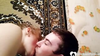 Blonde slut sucks me off with pleasure
