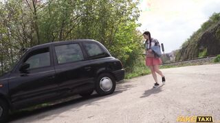 Fake Taxi - Adorable dark hair 19 year old into pigtails gets pumped