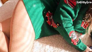 Christmas afternoon with the gorgeous woman with huge titties ends