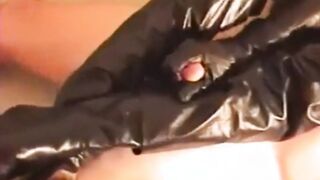 A Leather handjob from mistress Adrianne