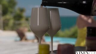 VIXEN Kinky Goddess Dark Hair has Fantasy 3-Way on Vacation