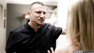 Lesbian milf dominated and banged by guy