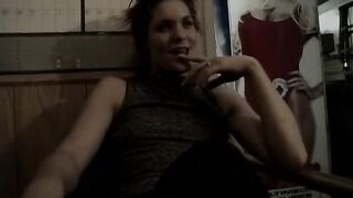 2 Bombshell butt amateur honeys fucked a Cutie cock on the couch
