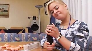 Amazing German beauty getting her face covered with warm cum