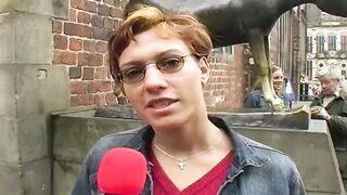 Stocking wearing German lesbians having fun with their thick dong