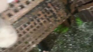 Cracky gets her nasty twat out for a lift home