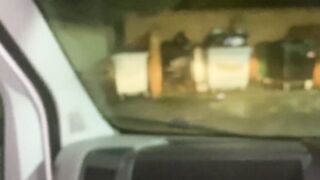 Cracky gets her nasty twat out for a lift home
