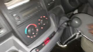 Cracky gets her nasty twat out for a lift home