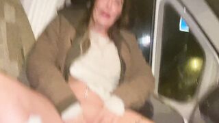 Cracky gets her nasty twat out for a lift home