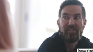 Busty Trans Woman butt fucked by her beareded stepdad