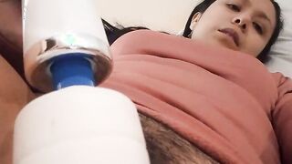 Cumming Rough On My Hitachi Wand & My Fingered