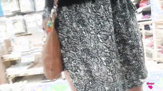 nippleringlover lusty mom no lingerie flashing pierced snatch on outside street and supermarket