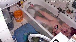 Caught taking a hot tub (no sound)