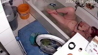 Caught taking a hot tub (no sound)
