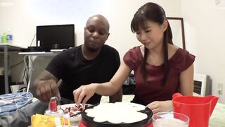 Amateur ex-wife is given a condom and stays overnight at the home of a african foreign college girl, but this time she was...