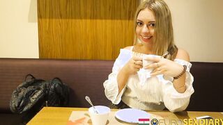 EuroSexDiary European Blondie Hot Meeting Up For Food & Hotel Sex