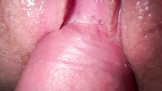 Concealed Close up pounded with 19 year old stepsister, tight creamy cunt