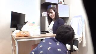 A college schoolgirl is having an online job interview while her vagina is getting nailed...