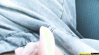 Head and hand job for a rides to the beach
