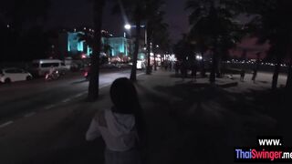 Petite Asian girlfriend jerking off