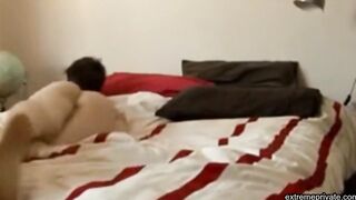 spying on my stepmom's morning masturbation