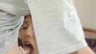 he fucks her very rough inside her leaking cunt