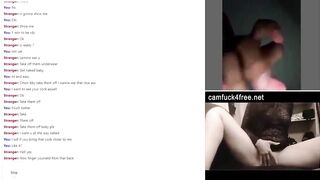 Lusty Milf inside panties helping dude jerk off on webcam